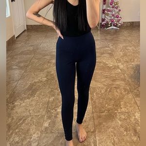 Navy blue Women's High Waisted Tummy Control Workout Leggings Ultra Soft